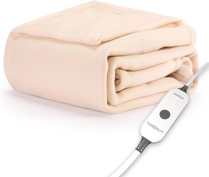 Sunbeam Royal Ultra Champagne Heated Personal Throw / Blanket, Cozy-Warm, Adjustable Heat Setting... | Amazon (US)