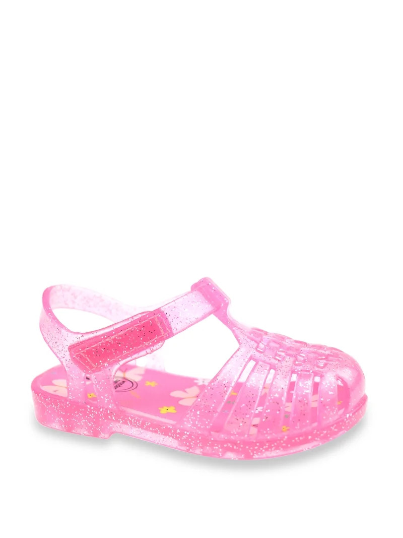 Wonder Nation Baby Girls Glitter Jelly Fisherman Sandal | Walmart (US)