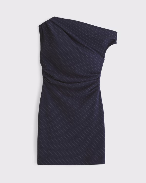 Women's One-Shoulder Tailored Mini Dress | Women's Dresses & Jumpsuits | Abercrombie.com | Abercrombie & Fitch (US)