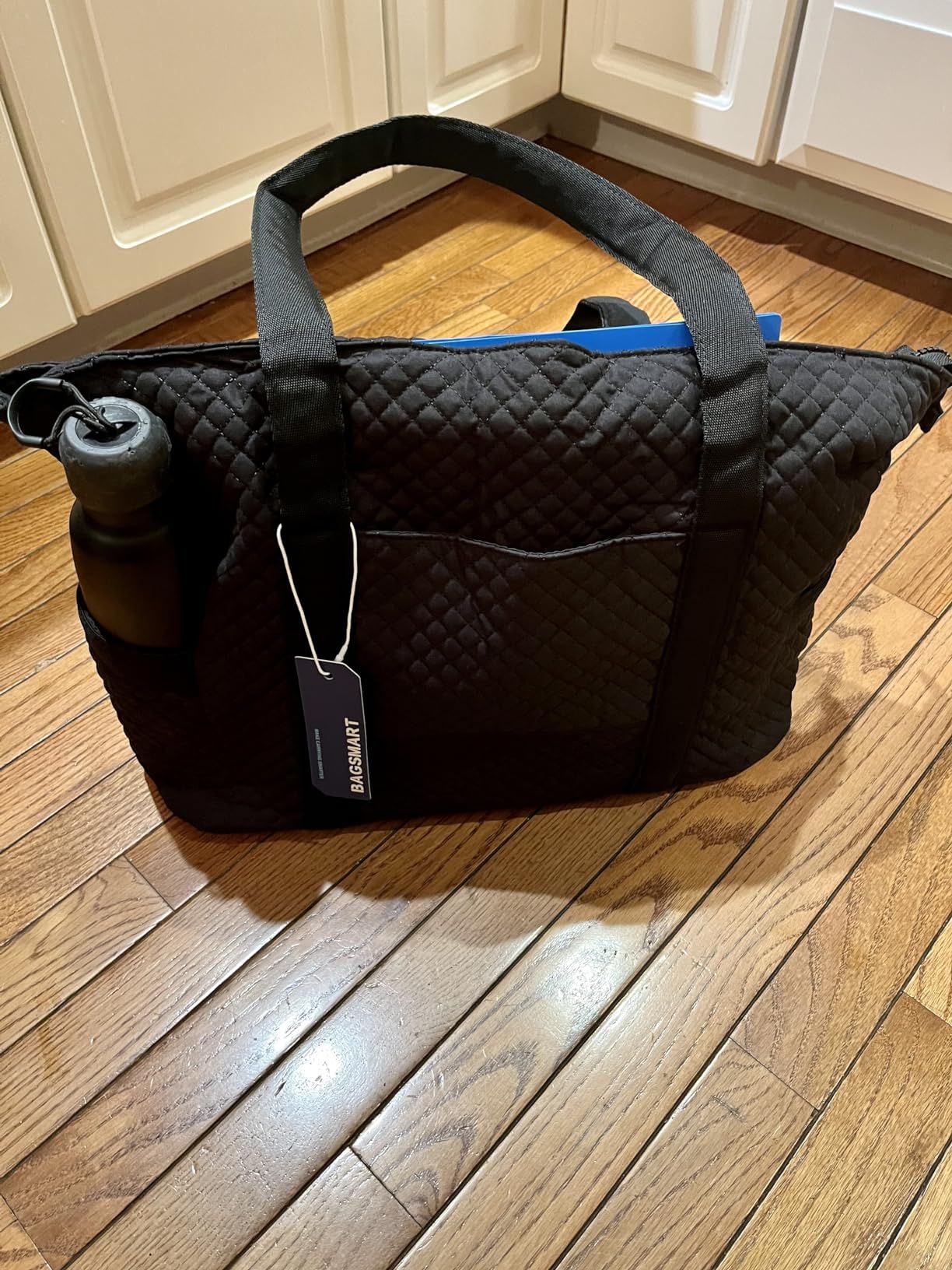 BAGSMART Large Tote Bag For Women, Travel Shoulder Bag Top Handle Handbag with Yoga Mat Buckle fo... | Amazon (US)