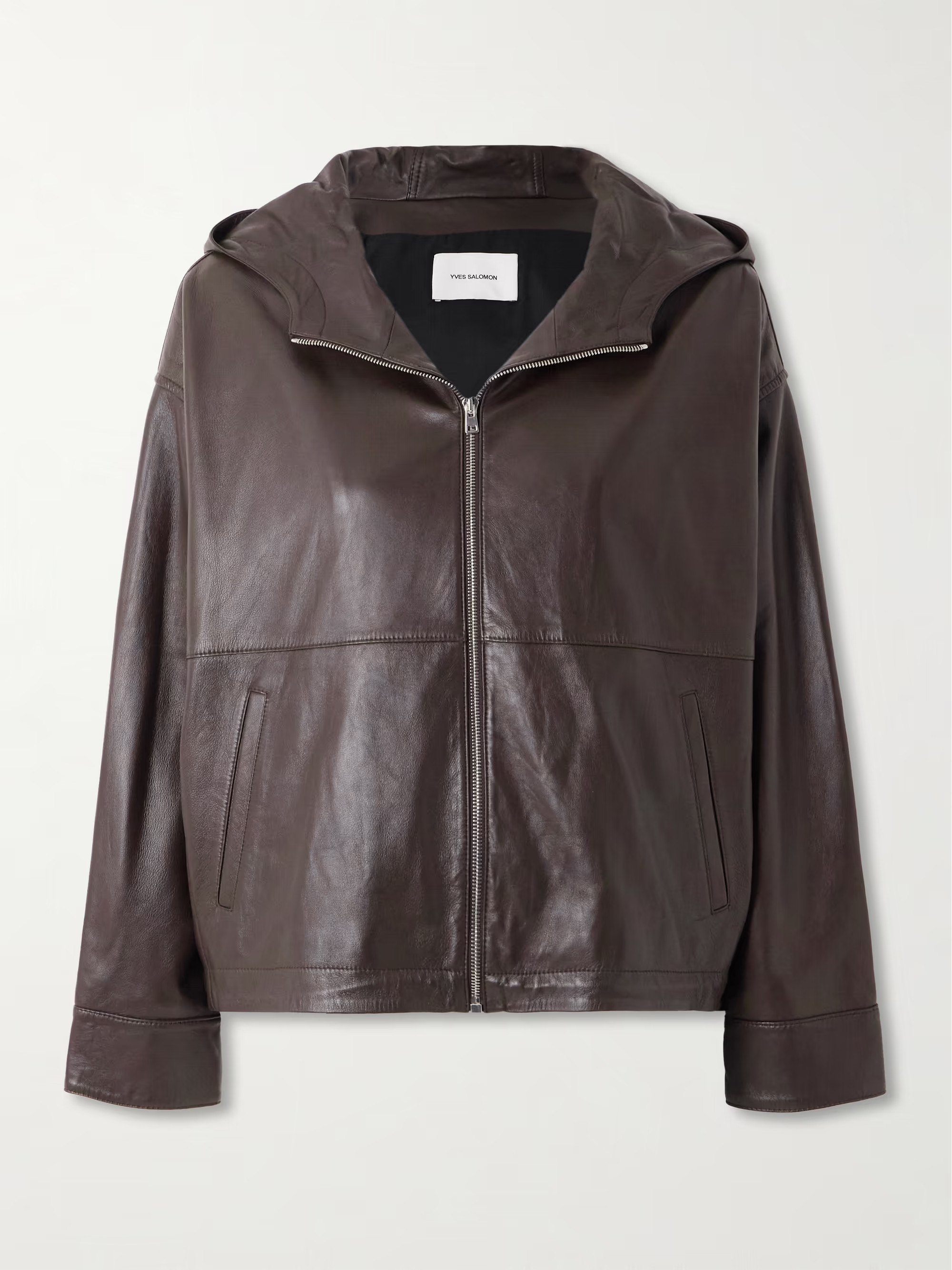 Leather hooded jacket | NET-A-PORTER (US)