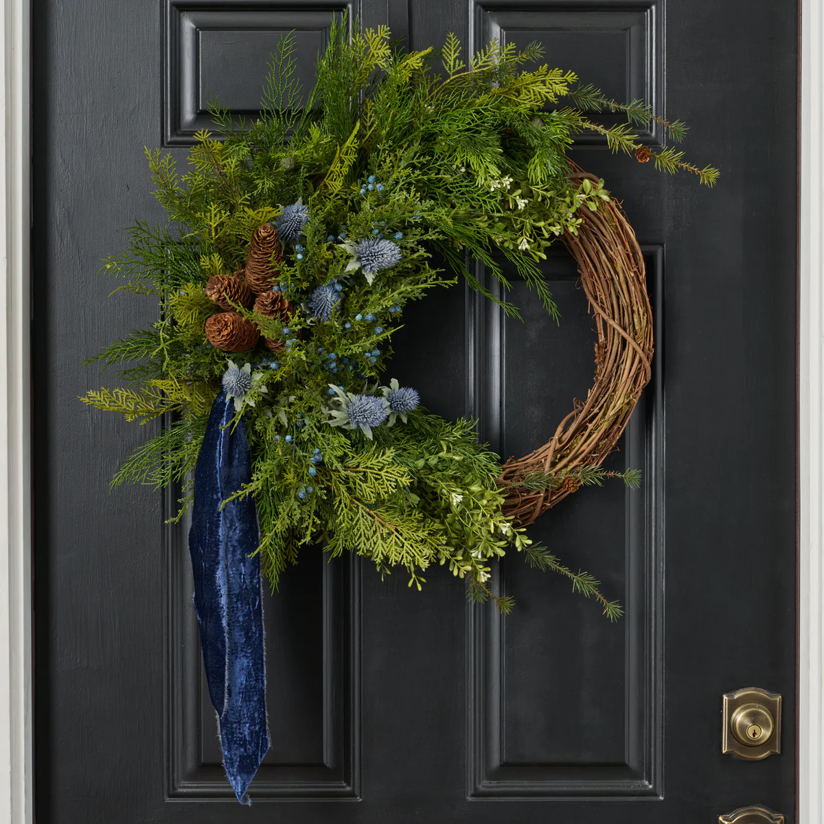 Winter Tidings Christmas Front Door Wreath Holiday Wall Decor | Darby Creek Trading
