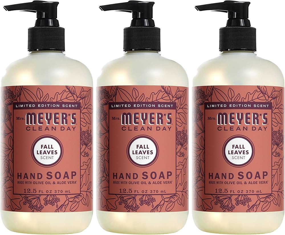 Mrs. MEYER'S CLEAN DAY Liquid Hand Soap, Fall Leaves Scent, 12.5 fl oz (Pack of 3) | Amazon (US)