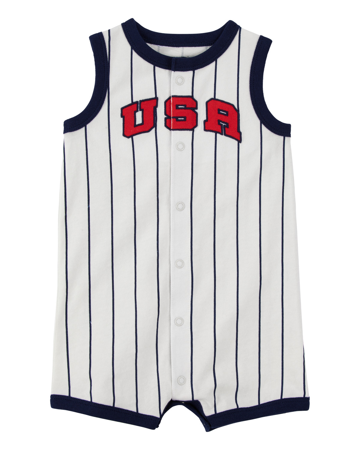 Baby USA Varsity Stripe Romper - Carter's | Carter's | Carter's Inc