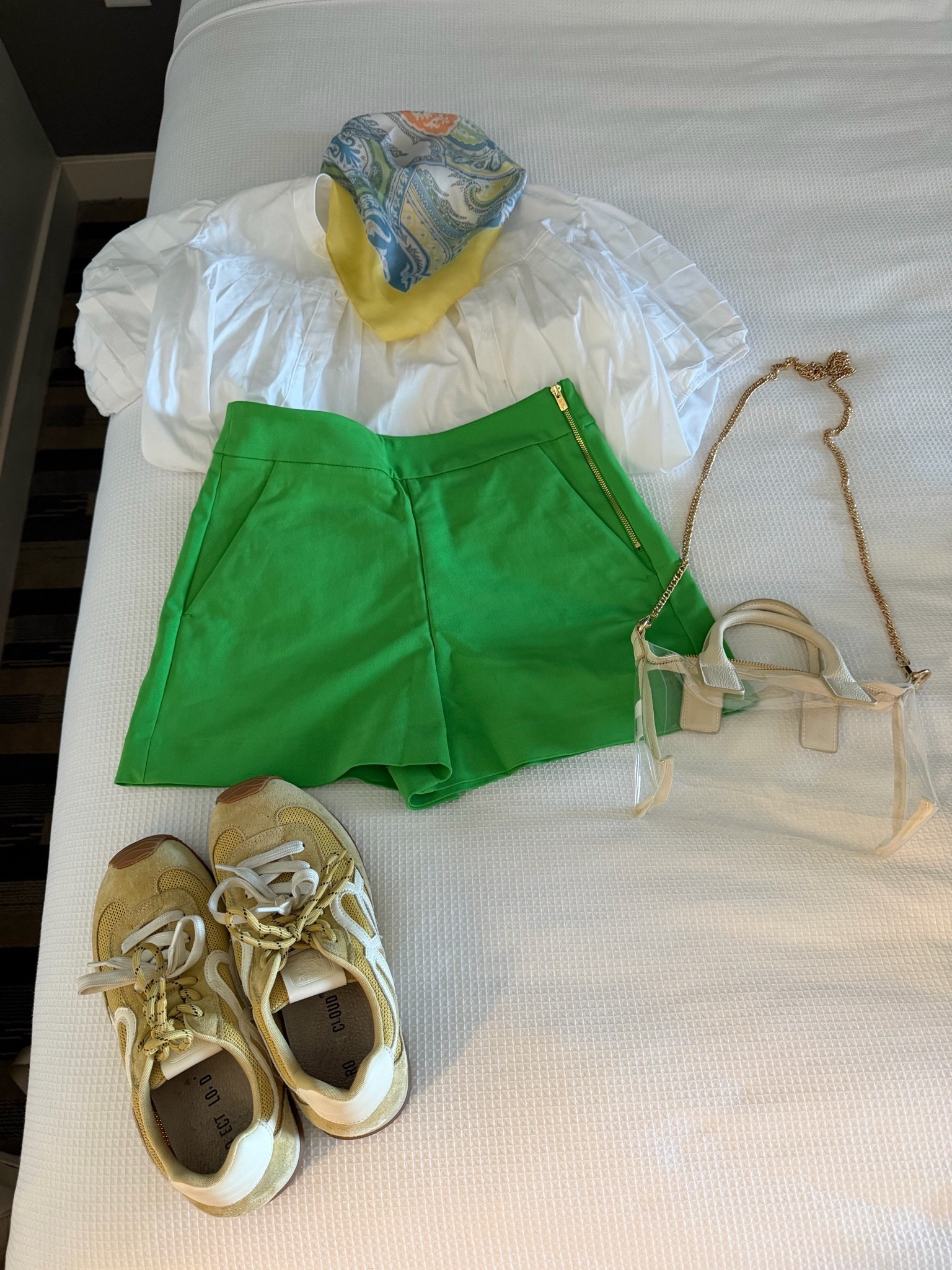 Forrest frank concert fit! Going with the lemonade theme!! Shirt, scarf and shorts all belk! Size small in top, size 2 in shorts 
Shoes run TTS

#LTKPetite #LTKootd #LTKvlog