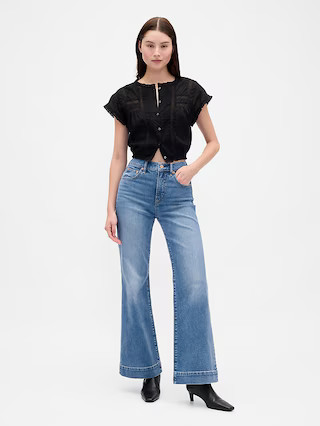 High Rise Relaxed Flare Jeans | Gap (US)