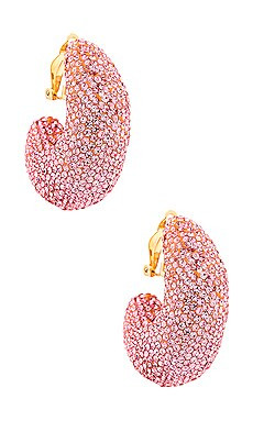 Pave Dome Hoop Clip On Earrings
                    
                    Lele Sadoughi | Revolve Clothing (Global)
