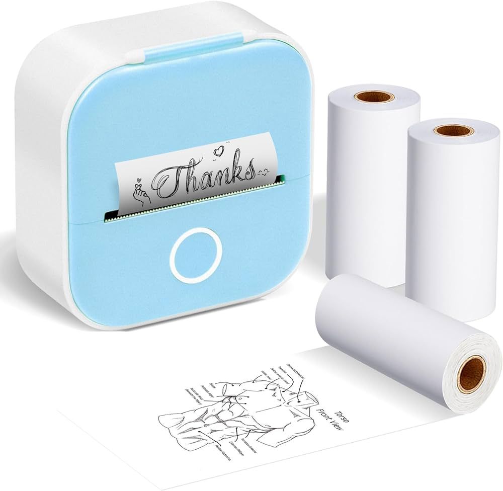 T02 Mini Printer Sticker Printer - Wireless Mini Sticker Printer Machine, Wireless Pocket Mini Pr... | Amazon (US)