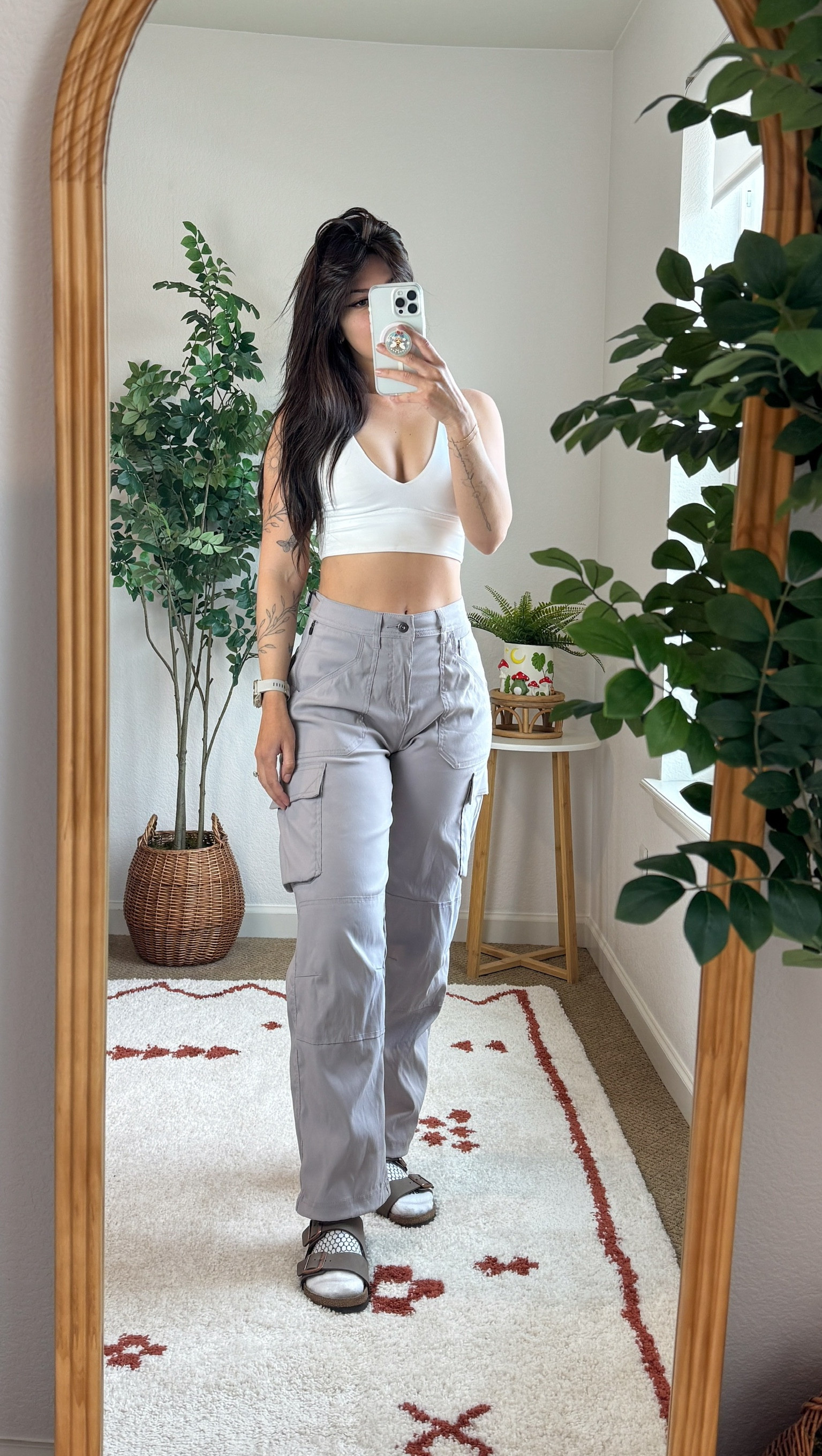 Cute and comfy outfit | Spring outfit | Prana | Athleisure | Outdoors outfit | Summer outfit

Wearing:
lululemon Align™ V-Neck Bra *Light Support, C/D Cup
Prana Zion stretch cargo pants in haze
Bombas Women's Solids Half Calf Socks - white

#LTKStyleTip #LTKActive #LTKTravel