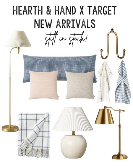 New arrivals from Hearth and Hand x Target! I love the blue, and especially the gingham patterns! These lamps are my favorite though with the pleated lamp shades!

#LTKhome #LTKSeasonal #LTKunder50