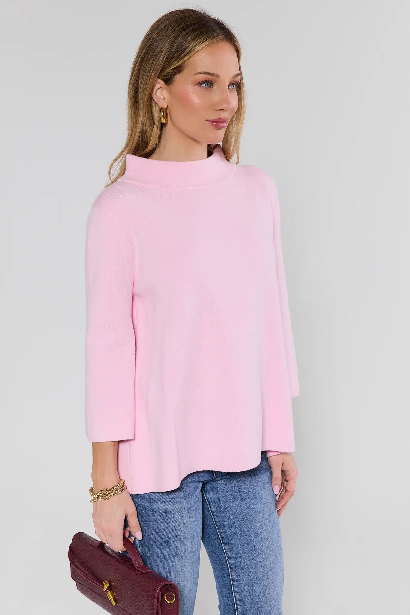 Jackie Light Pink Knit Sweater | Avara