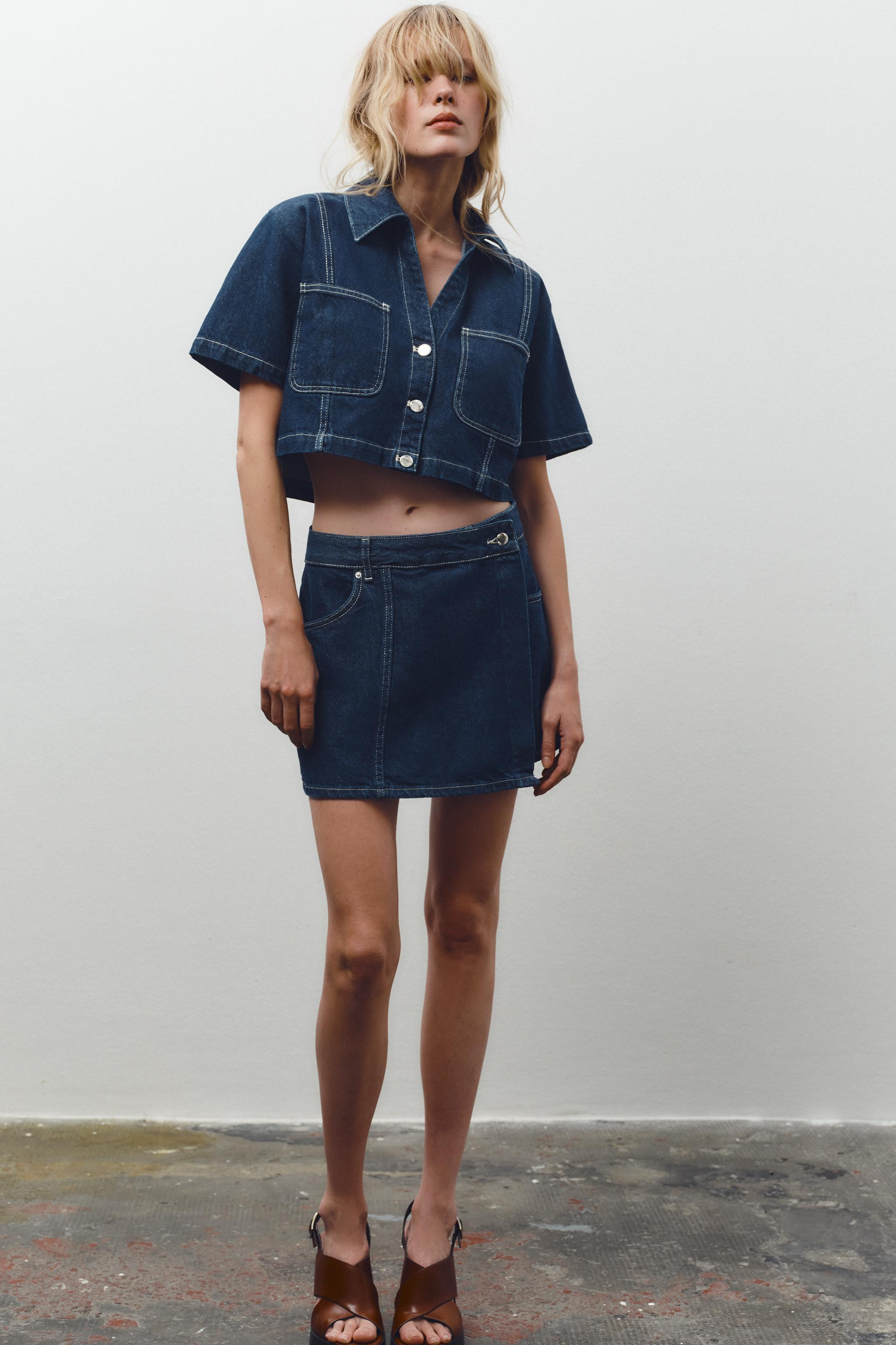 Z1975 DENIM CROSSOVER SKORT | Zara US