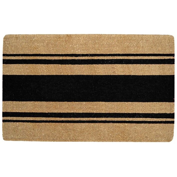French Stripe Doormat, 36&amp;quot; X 22&amp;quot;, Black | Williams-Sonoma