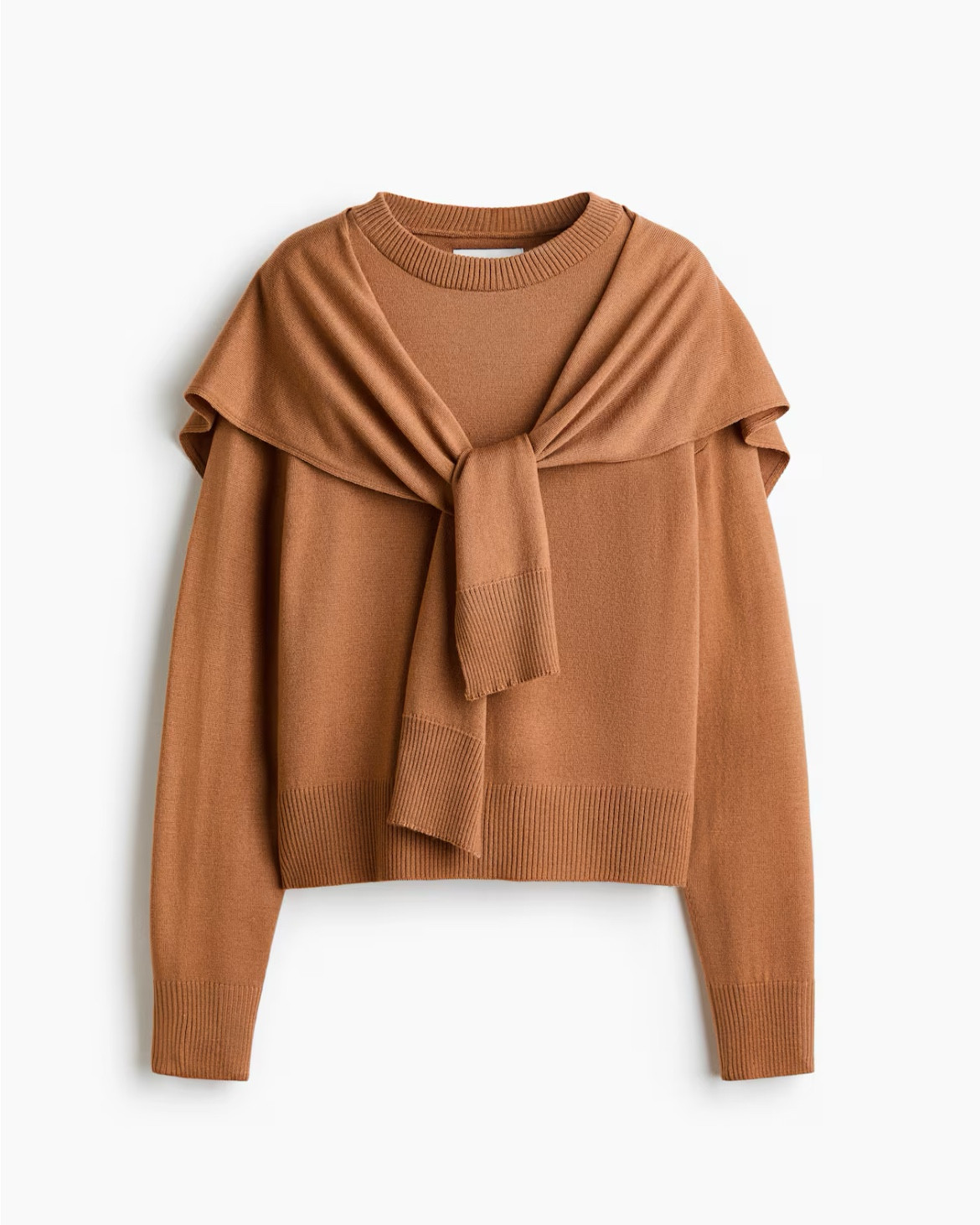 Shoulder tie detail tan sweater 

#LTKSeasonal