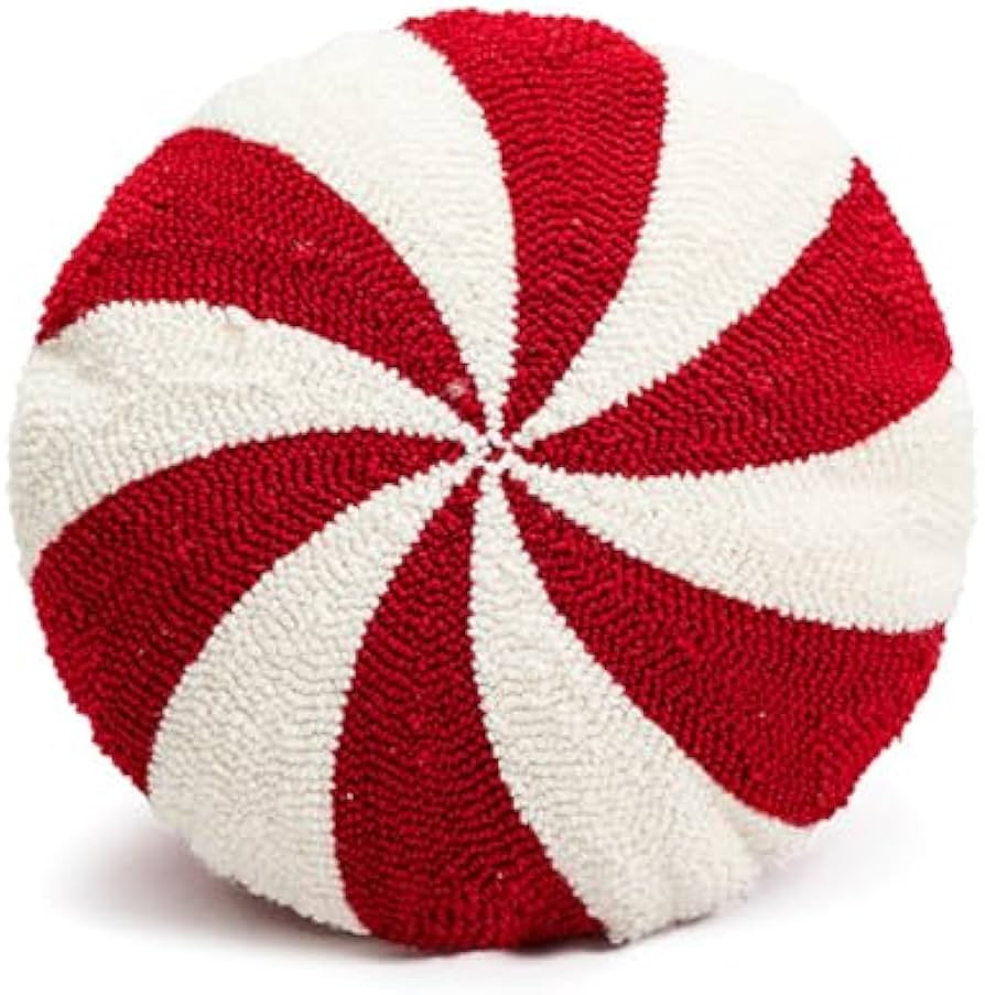 Christmas Candy Cane Throw Pillows Red White Christmas Decorations Cute Fluffy Plush Pillows Wint... | Amazon (US)