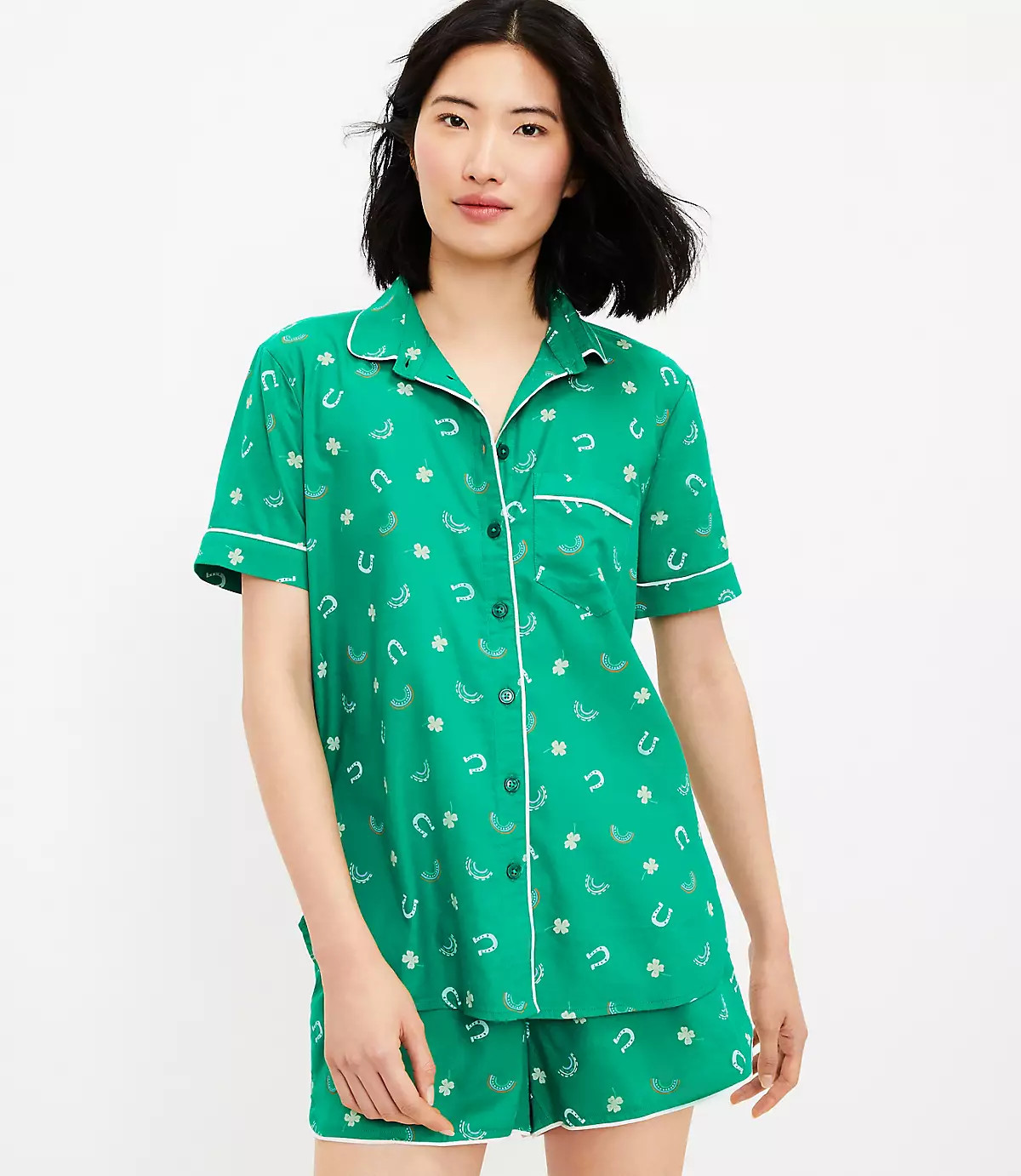 St. Patrick's Day Pajama Shorts | LOFT