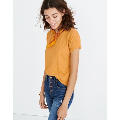 Whisper Cotton Crewneck Tee | Madewell