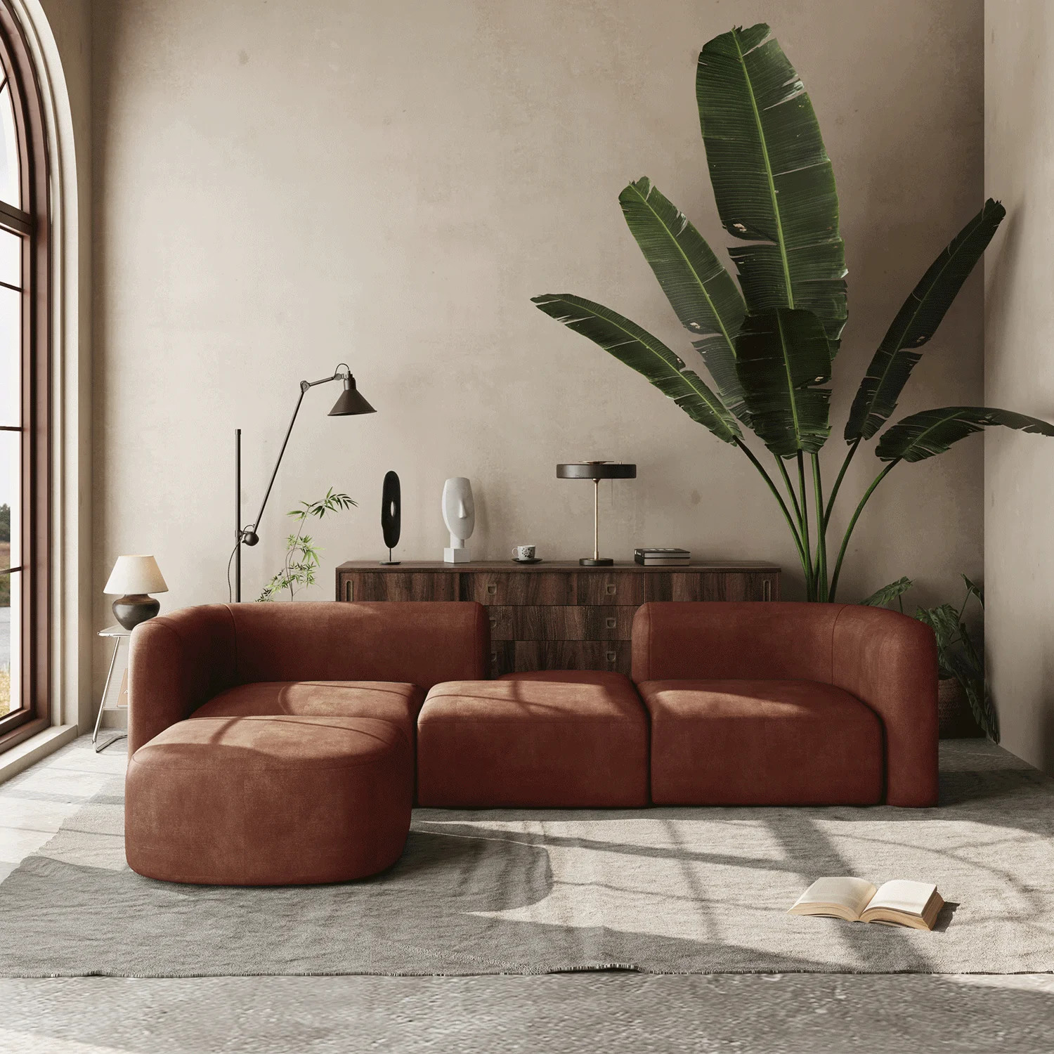 Acanva Mellow Velvet Modular Sectional Sofa | Wayfair North America