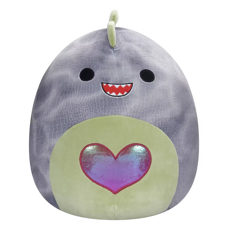Squishmallows 16" Valentine’s Day Xander the Gray T-Rex Dinosaur Plush Toy | Target