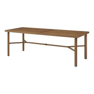 Hampton Bay Rocky Mount 84 in. x 35 in. Metal Outdoor Dining Table 1376_TT - The Home Depot | The Home Depot
