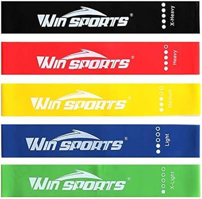 Win SPORTS 12 Inch Resistance Bands,Loop Exercise Bands Include Work Out Bands,Carry Bag and Inst... | Amazon (US)