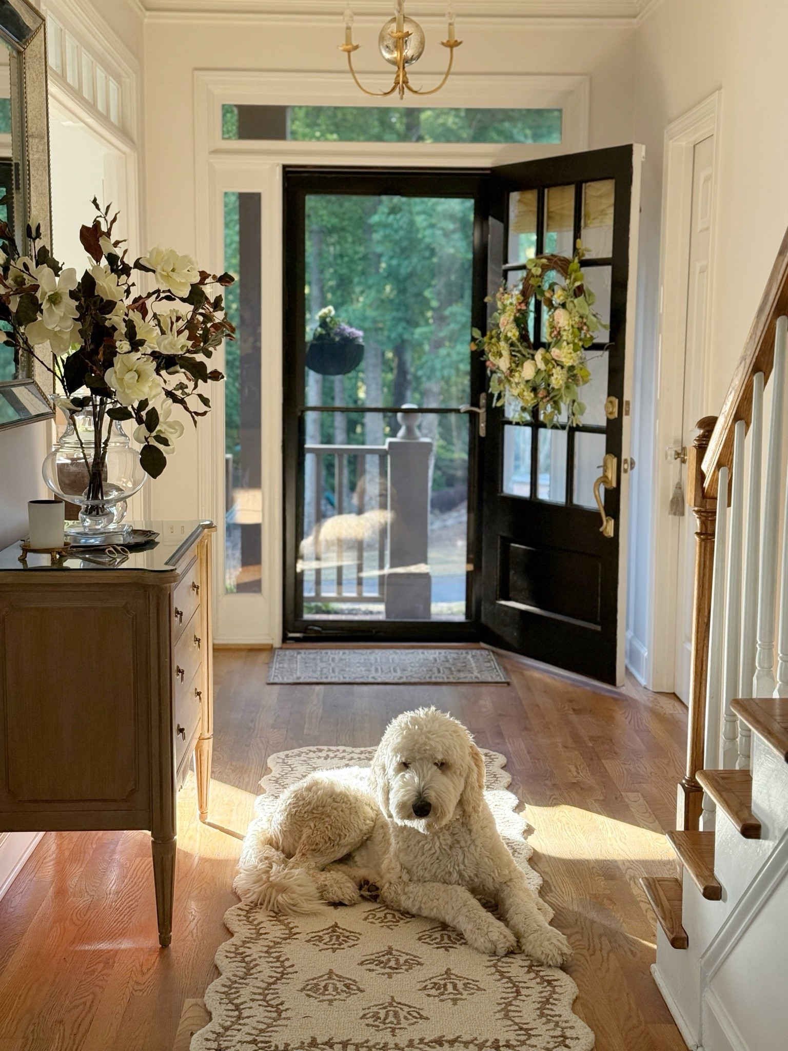 Hallway refresh with this beautiful scalloped rug by Loloi rugs and Rifle Paper Co

#LTKHome