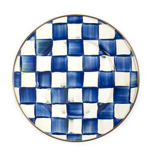 1 Mackenzie Childs 10' Royal Blue Check Dinner Plate in stock Next Day Ship  | eBay | eBay US