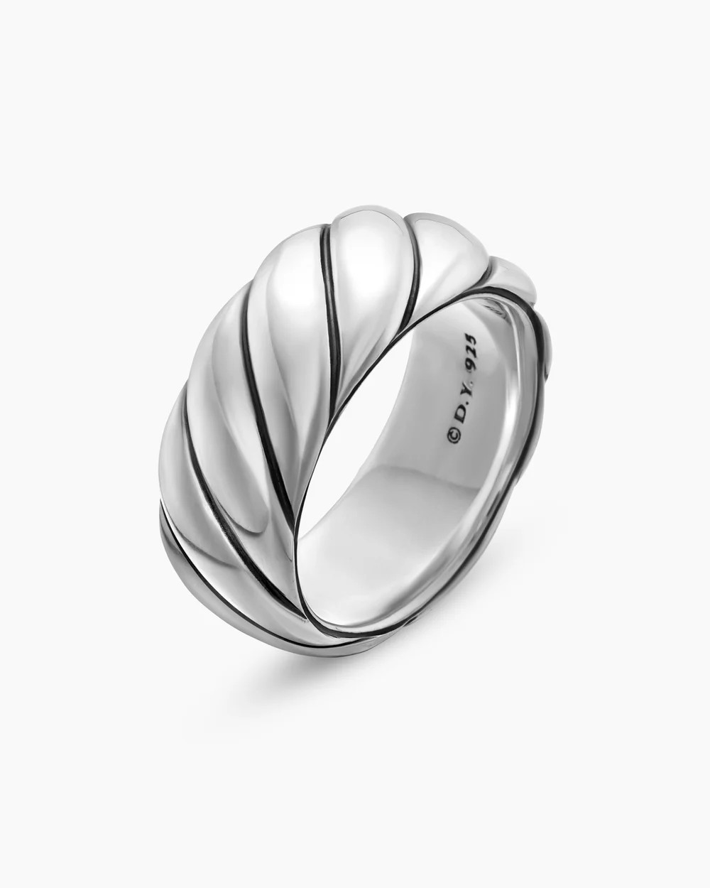 David Yurman | Sculpted Cable Band Ring in Sterling Silver, 9mm | David Yurman