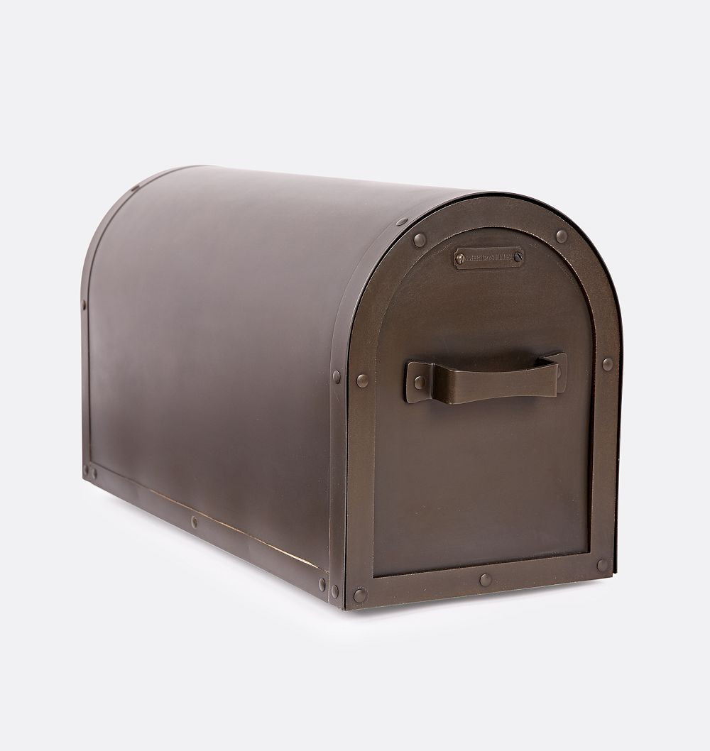 Rural Post Mount Mailbox - Bronze | Rejuvenation