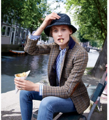 jcrew houndstooth rhodes blazer size 00 Used | eBay US