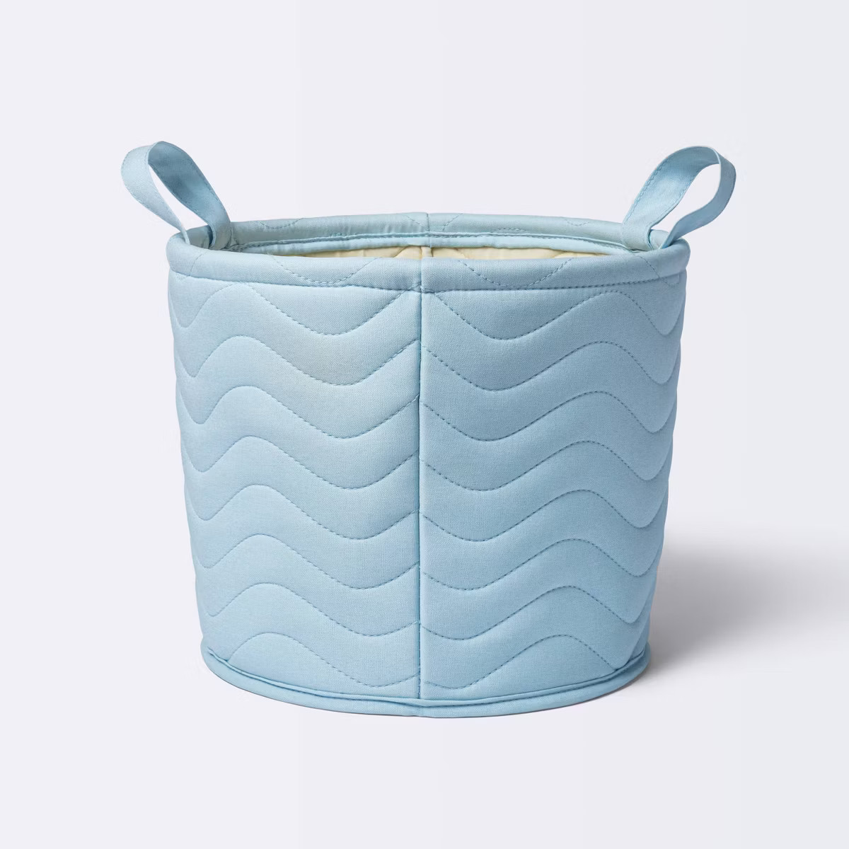 Quilted Fabric Medium Round Storage Basket - Blue - Cloud Island™ | Target