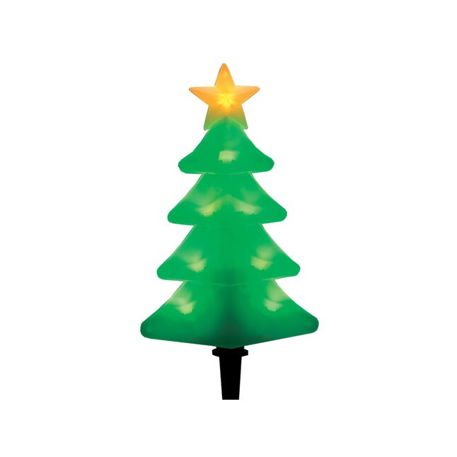 GE  StayBright 4-Marker Multicolor Christmas Tree Christmas Pathway Markers | Lowe's