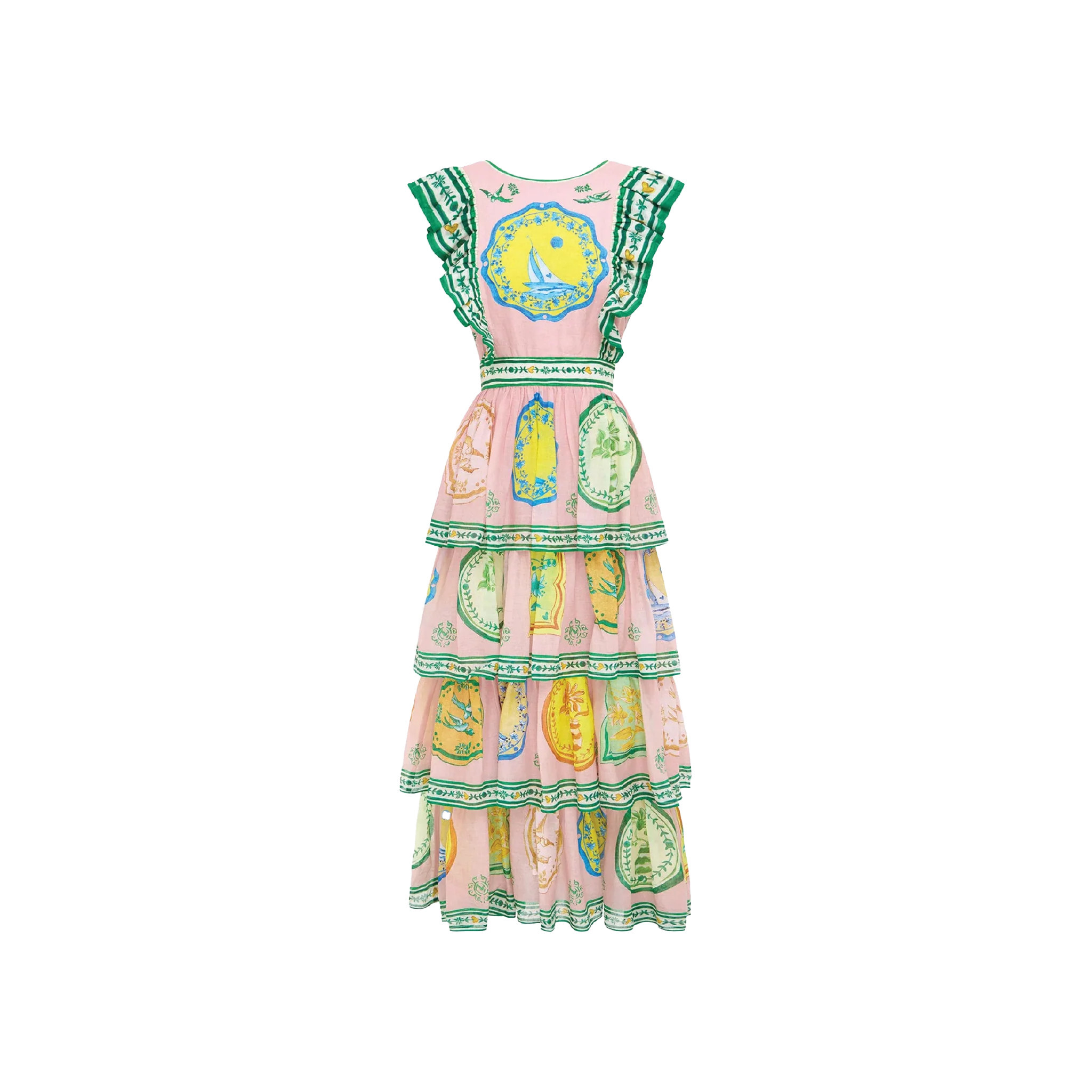 Porcelain Frill Midi Dress | Le Weekend Studio