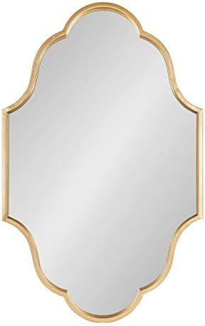 Kate and Laurel Rowla Glam Scalloped Wall Mirror, 23" x 37", Gold, Chic, Sophisticated Accent Mir... | Amazon (US)