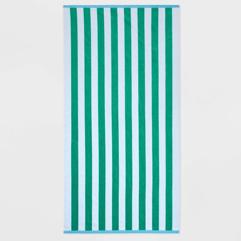 WOW Reversible Beach Towel White/Green/Blue - Sun Squad™ | Target