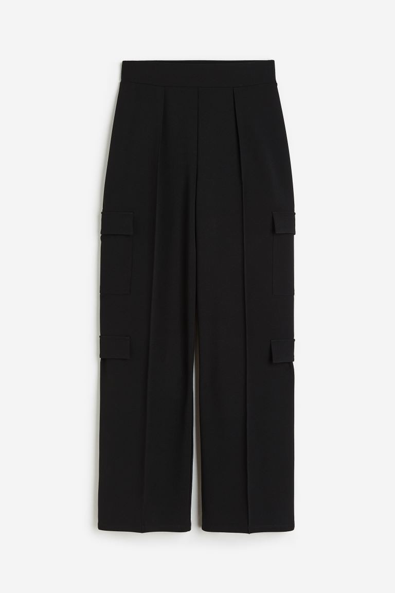 Jersey Cargo Pants | Black Cargo Pants | Summer Pants Outfits | Work Wear Style | H&M (US + CA)