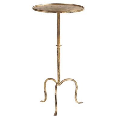 Martini Table, Hand-Forged, Gilded Iron, 24"H x 12"W (SF 210GI 28RVR) | Lighting Reimagined