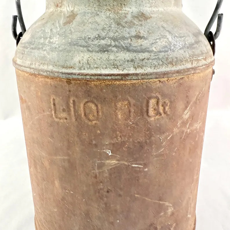 Vintage Rustic Milk Can with Handle Made in USA, 8 Quart Farmhouse Decorative Milk Can | Etsy (US)