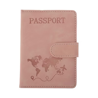 Unique Bargains Magnetic Clasp Design Passport Holder Pink 1 Pc | Target