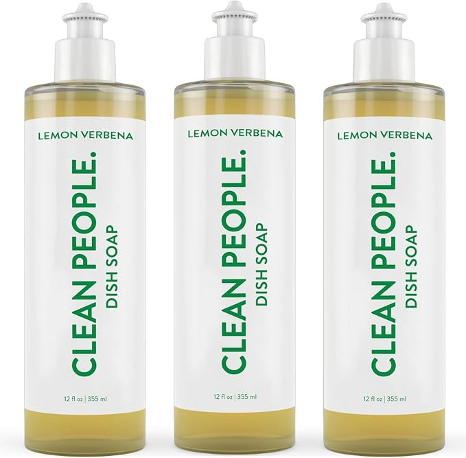 THE CLEAN PEOPLE Liquid Dish Soap - Clean, Simple Ingredients - Extra Scrubbing Power (Lemon Verb... | Amazon (US)