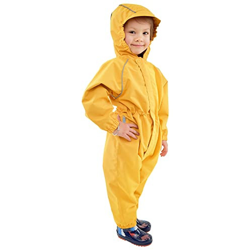 JAN & JUL Toddler Rain Suit, Warm Fleece Lining for Girls or Boys (Cozy-Dry: Yellow, Size: 4 Years) | Amazon (US)