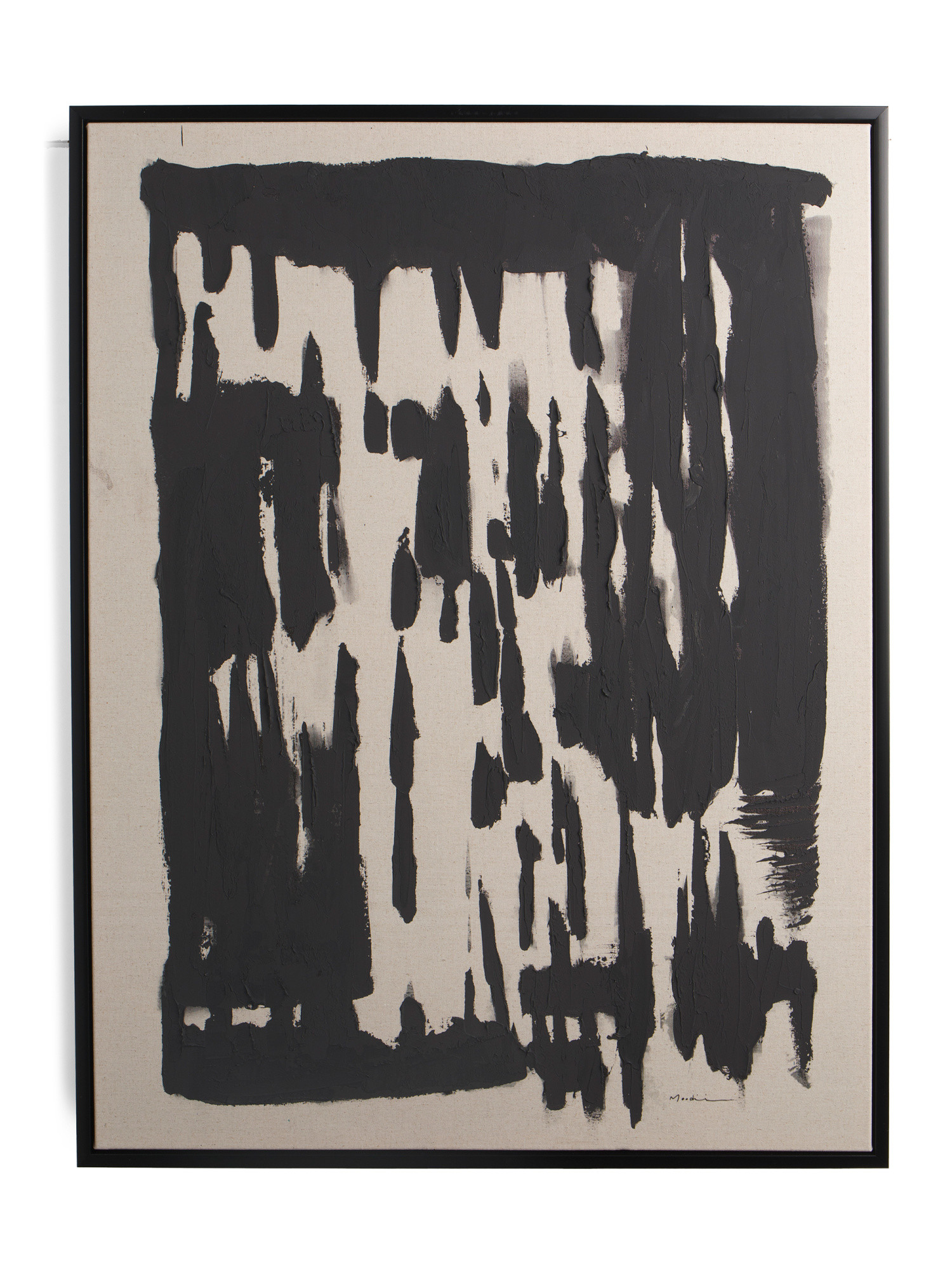 30x40 Linen Black And White Wall Art | TJ Maxx