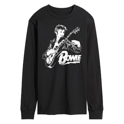 Men's David Bowie Bowie Punk Long Sleeve Graphic T-Shirt - Black - Medium | Target