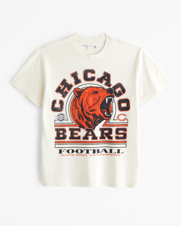 Men's Chicago Bears Graphic Tee | Men's Tops | Abercrombie.com | Abercrombie & Fitch (US)