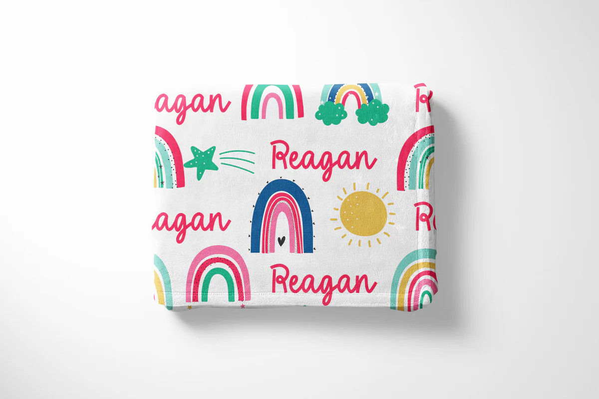 Rainbow Name Blanket | The Little Lemons Company