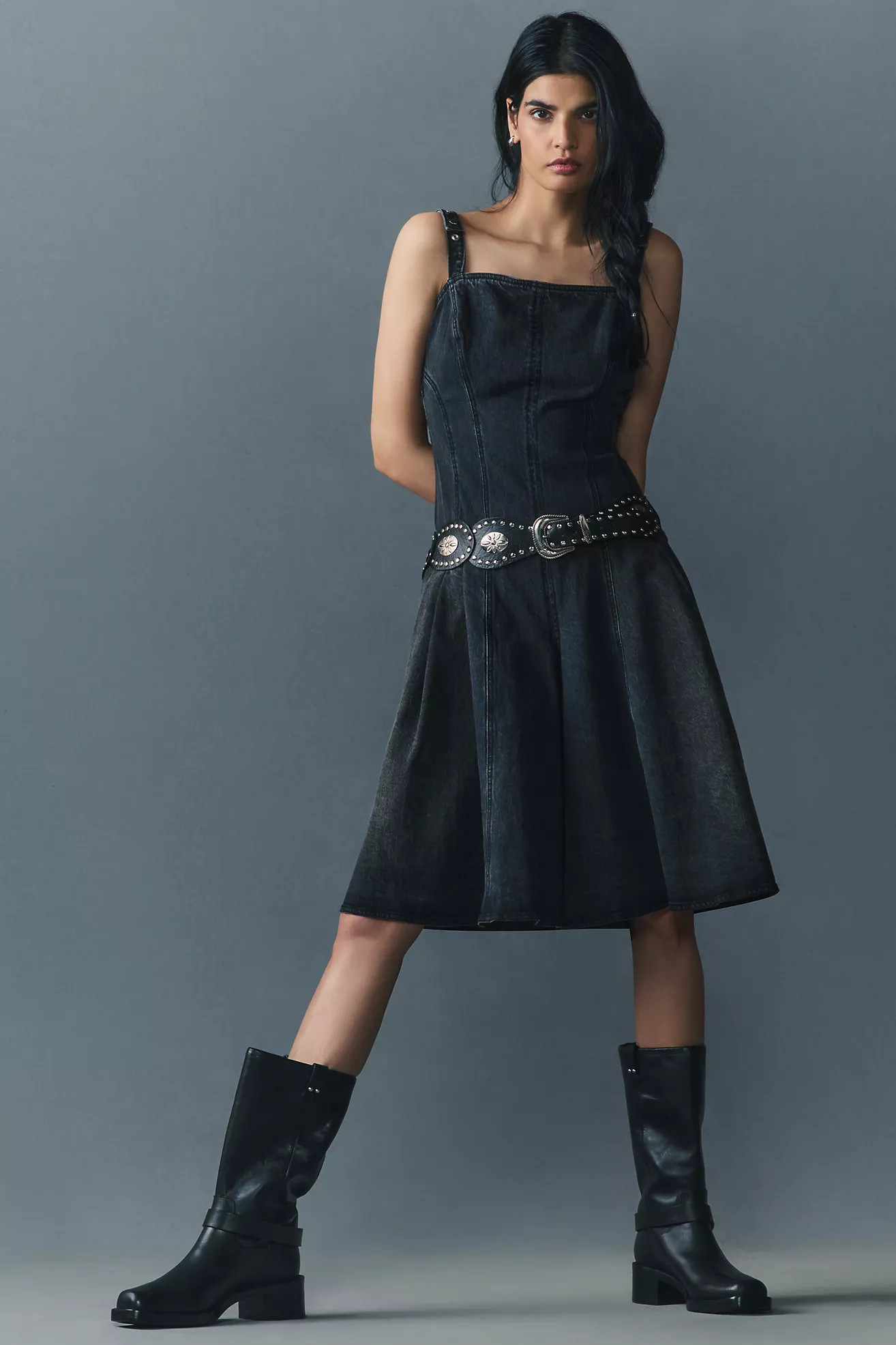 Pilcro Denim Midi Jumpsuit | Anthropologie (US)