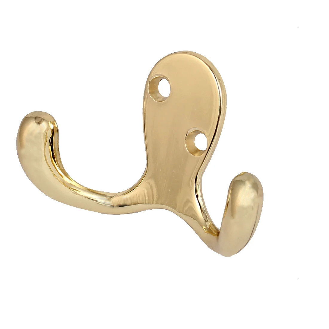 Zinc Alloy Wall Mount Robe Coat Hat Double Hook Hanger Gold Tone - Gold Tone | Bed Bath & Beyond