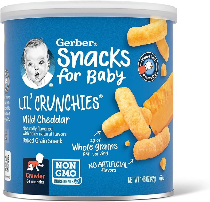 Gerber Snacks for Baby Lil Crunchies, Mild Cheddar, 1.48 Ounce (Pack of 6) | Amazon (US)