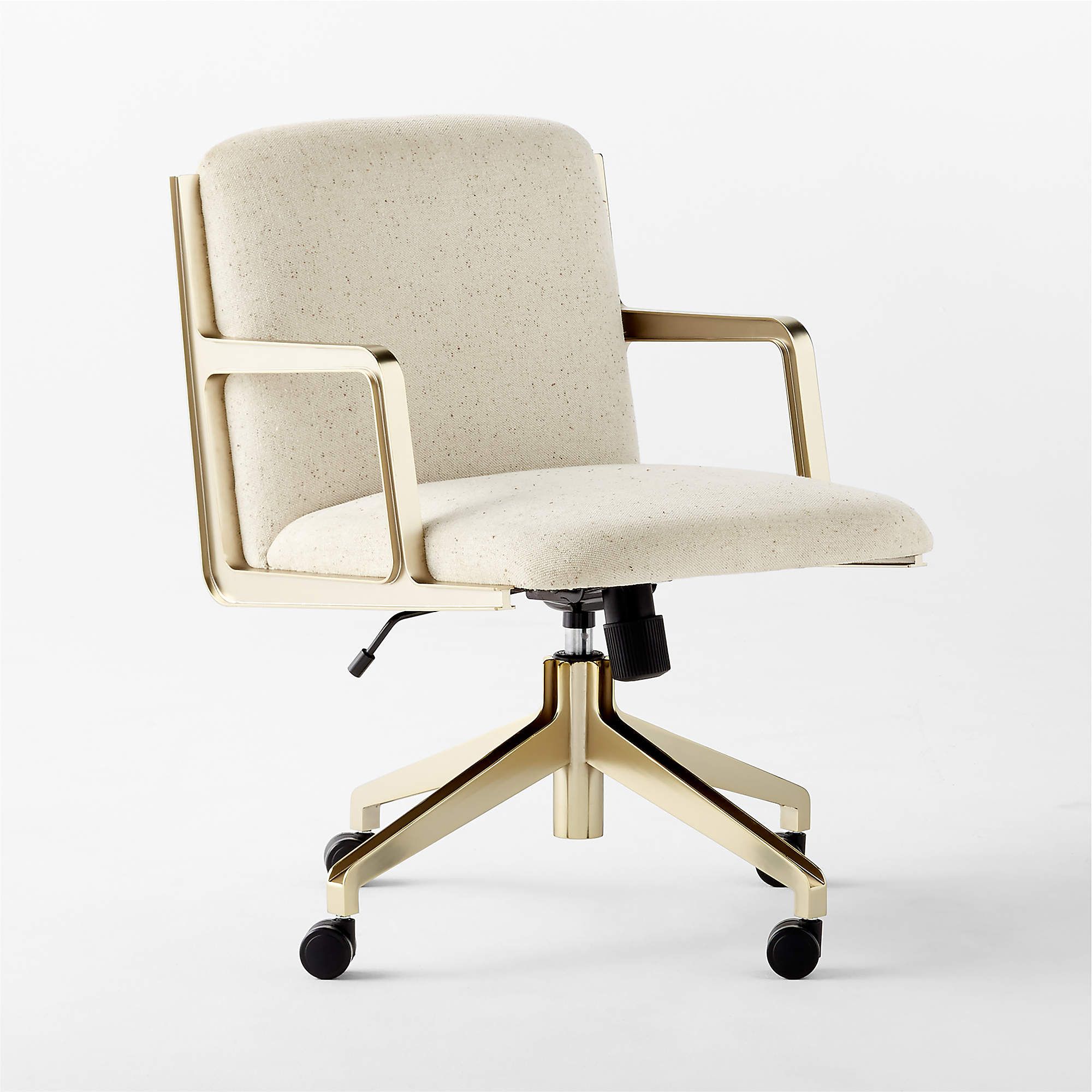 Brecha Modern Ivory Upholstered Office Chair | CB2 | CB2
