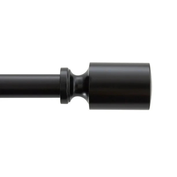 Better Homes & Gardens Flare 1" Dia. Black 42"-120" Single Curtain Rod Set - Walmart.com | Walmart (US)
